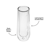 Stemless Flute Glass Set (2) - Smooth Choice O3
